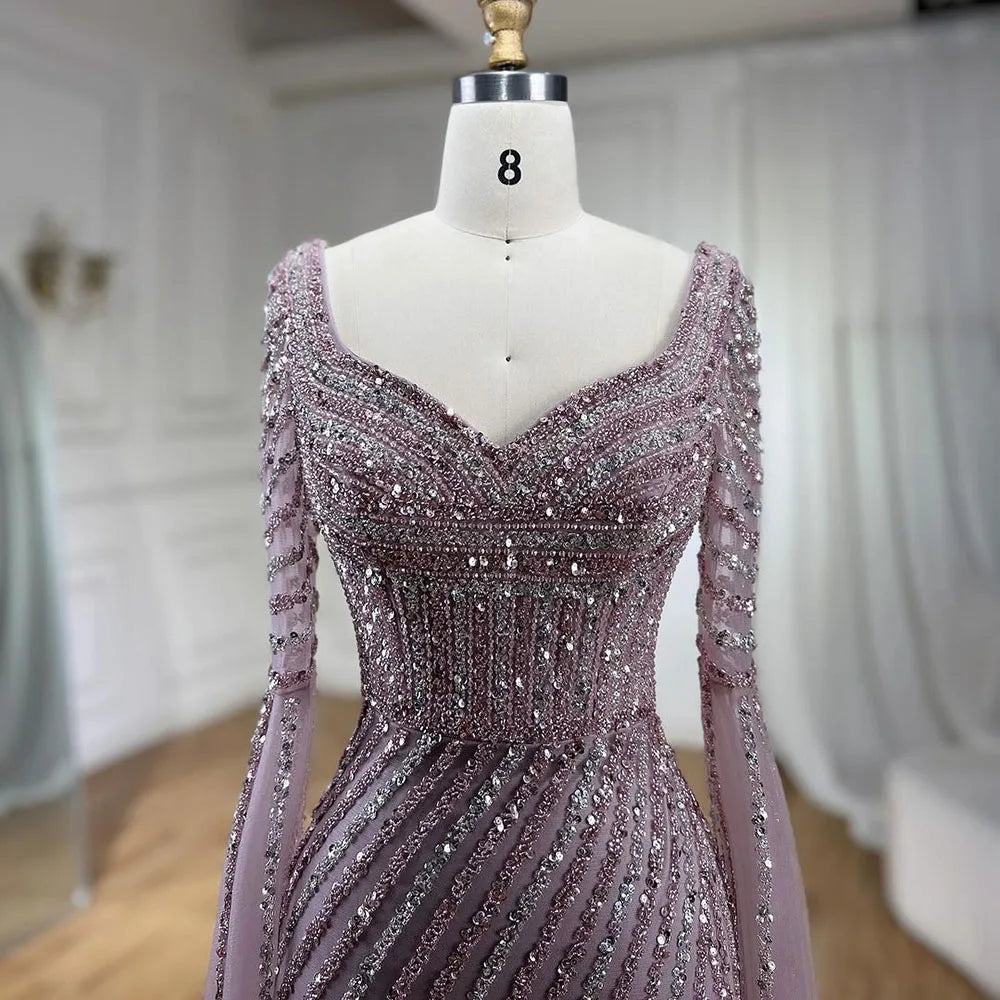 Serene Hill Blue Sweetheart Mermaid Evening Gown with Beaded Overskirt - Luxury Women's Wedding Party Dress 2025 LA72314 | Perfect for Formal Events, Prom, Bridal Showers & Red Carpet Occasions