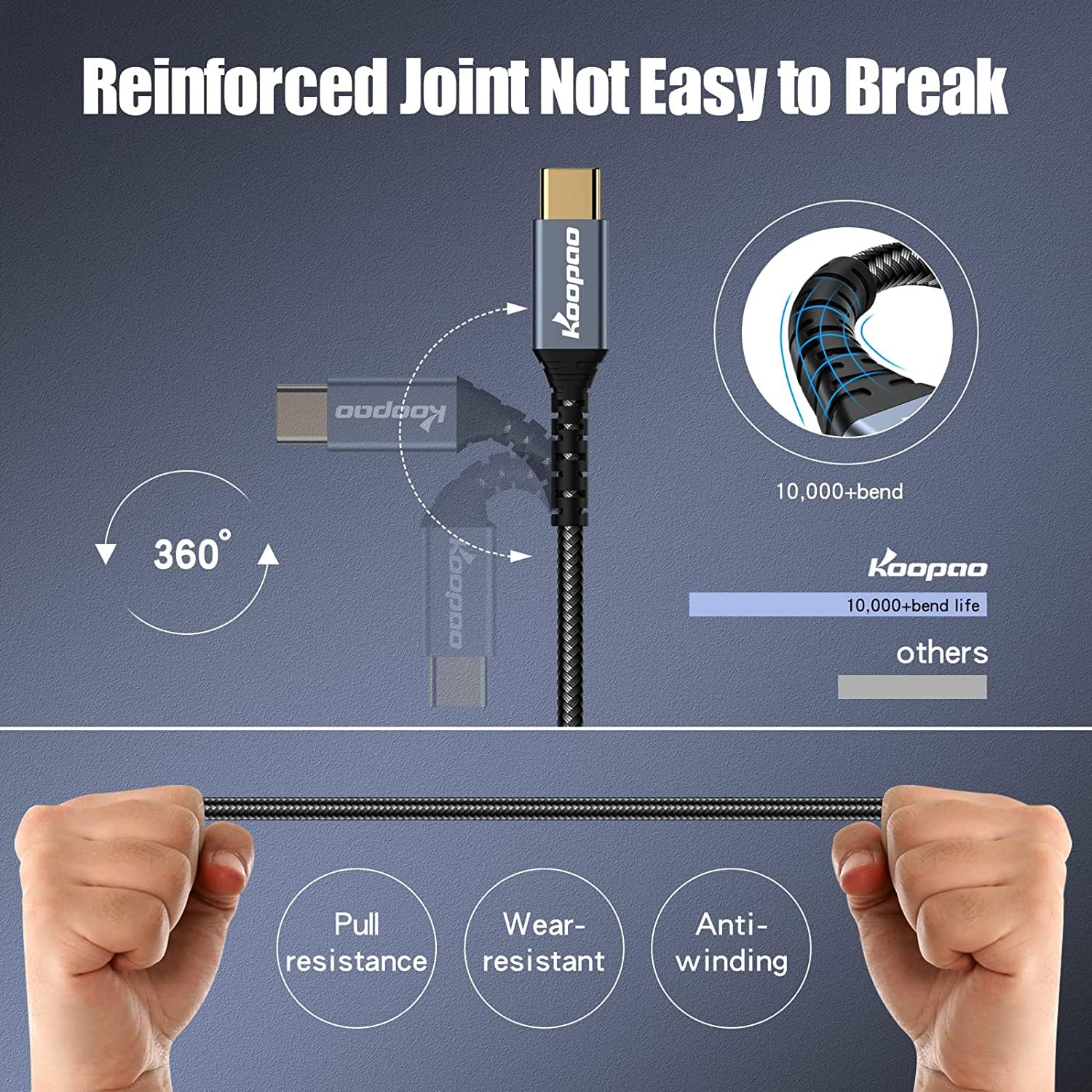 KOOPAO USB C to 3.5mm Audio Aux Jack Cable, 3.3Ft Type C to Headphone Stereo Adapter for iPhone 15/16 Pro Max, Galaxy S24/S23/S22/S21, iPad Pro, Pixel 4/5XL - Car, Home & Travel Use