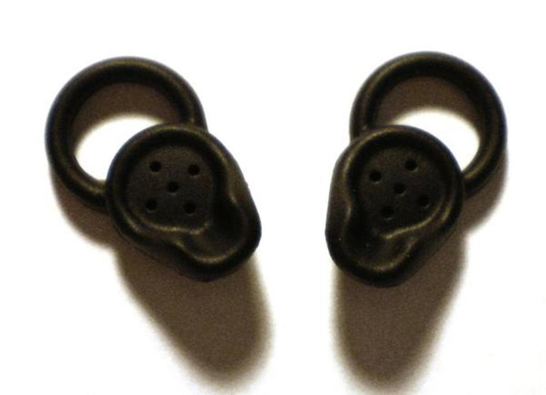 2 Pack Small Black Earbud Tips - Compatible with Motorola H17/H17txt/H525 Wireless Headsets - Replacement Ear Gels & Eartips for Comfortable Fit - Perfect for Work, Gym & Travel
