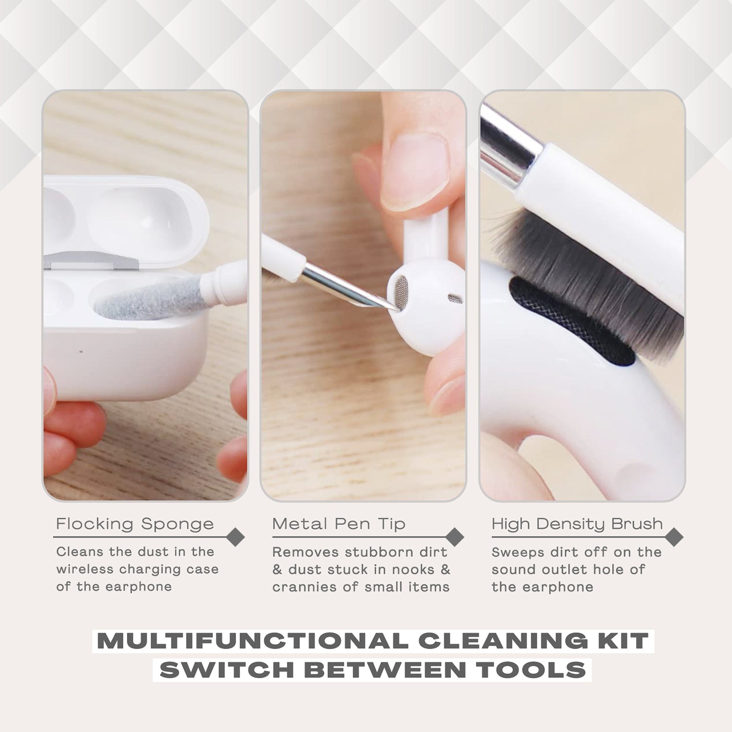 5 in 1 Laptop Keyboard Cleaner Kit - Soft Brush Cleaning Tool for Computers, Bluetooth Earbuds, Phones, Tablets & Cameras | Perfect for Office, Home & Travel Use