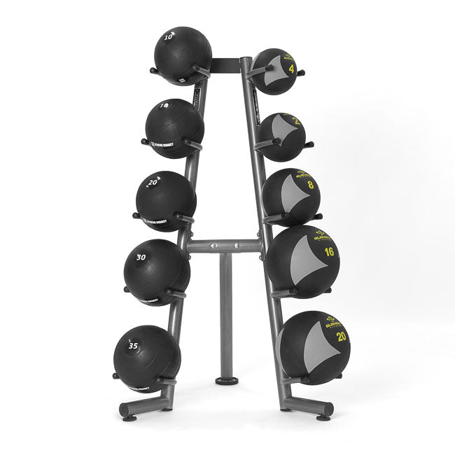Element Fitness Commercial Medicine Ball Rack - Heavy Duty Storage Organizer for 10 Medicine Balls - Gym Equipment Organizer for Home & Commercial Use