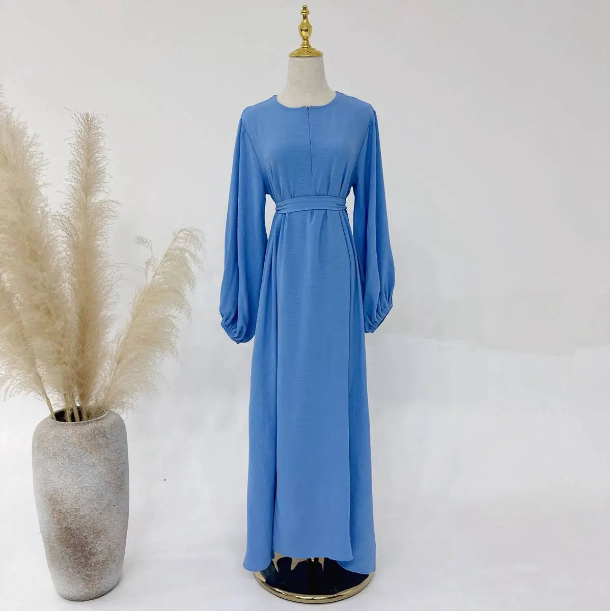 Elegant Muslim Women's Cuff Sleeve Abaya Dress - Modest Islamic Prayer Dress for Daily Wear & Special Occasions