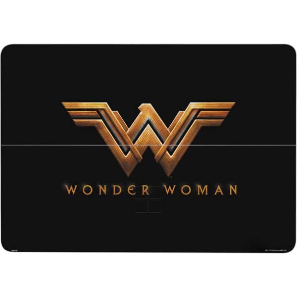 Skinit Officially Licensed Warner Bros Wonder Woman Gold Logo Laptop Skin Decal for Microsoft Surface Laptop Studio - Protective Vinyl Sticker for School, Office & Travel