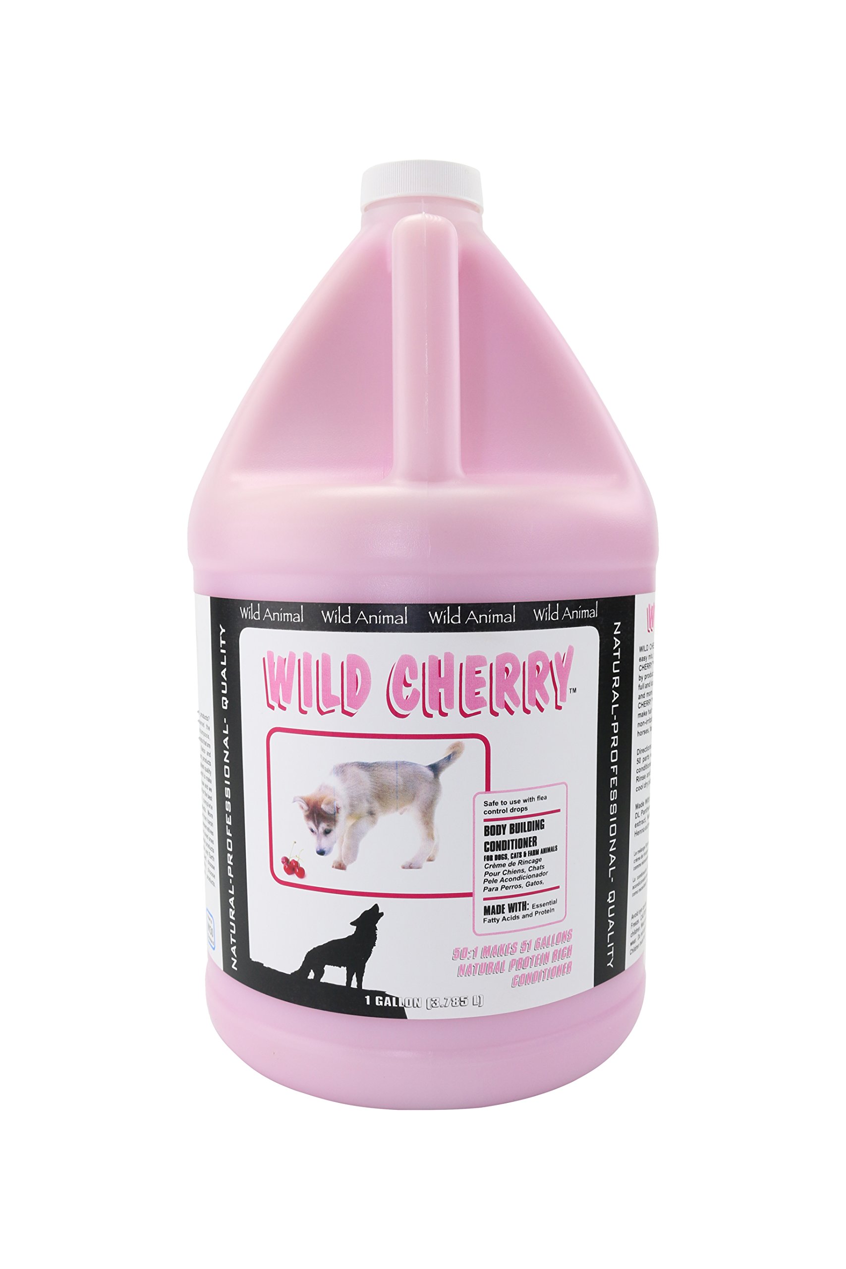 Wild Animal Wild Cherry 50:1 Concentrated Conditioner (1 Gallon) - Professional Salon Grade Hair Treatment for Dry, Damaged Hair - Perfect for Salons, Pet Grooming & Home Use