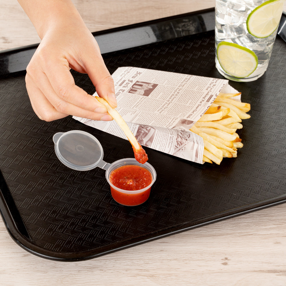 Eco-Friendly Sepia Newsprint French Fry & Snack Bags - 4.25