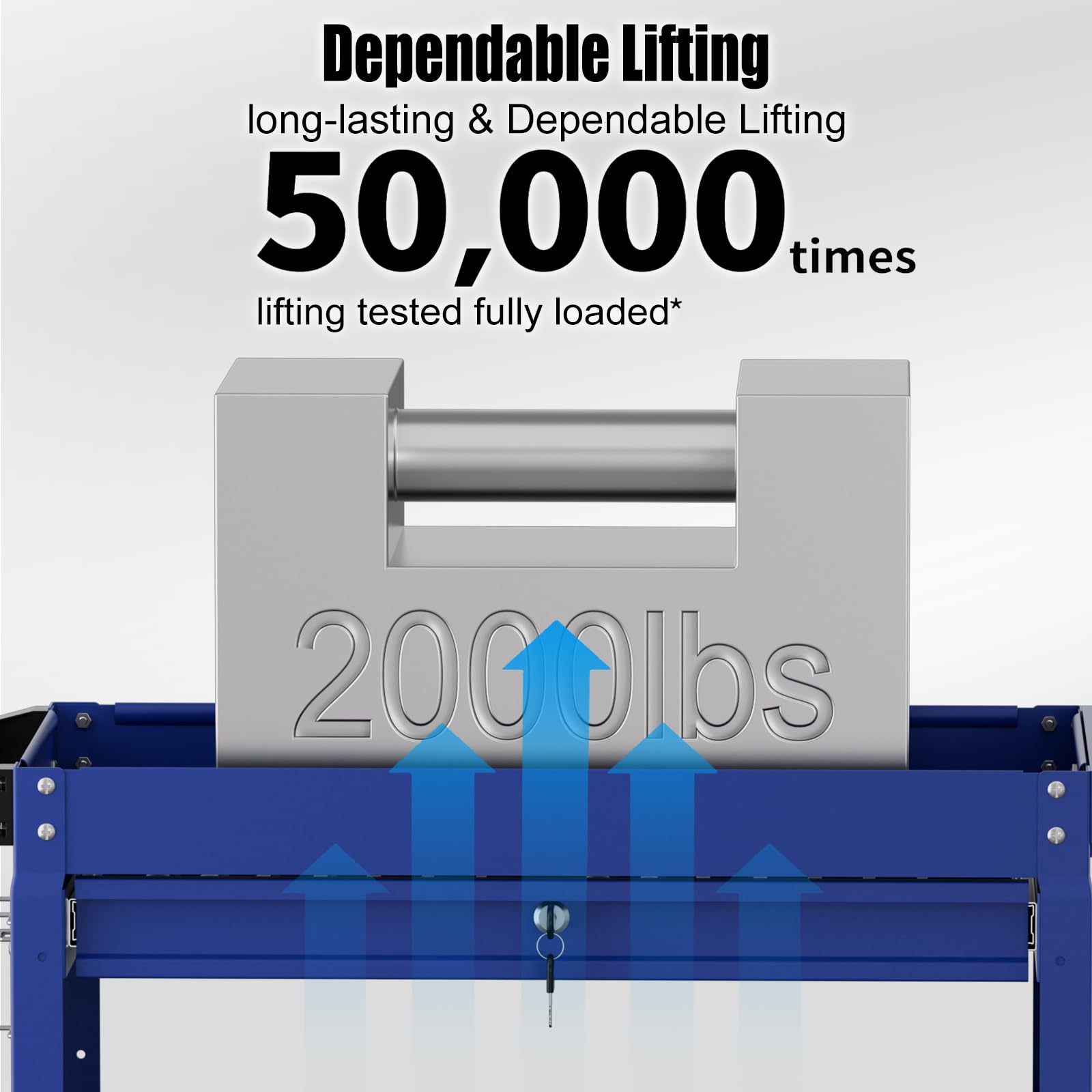 3-Tier Heavy-Duty Rolling Tool Cart with Locking Drawers - Mobile Utility Service Cart for Garage, Workshop & Warehouse Organization - Perfect for Mechanics, Contractors & DIY Home Repairs