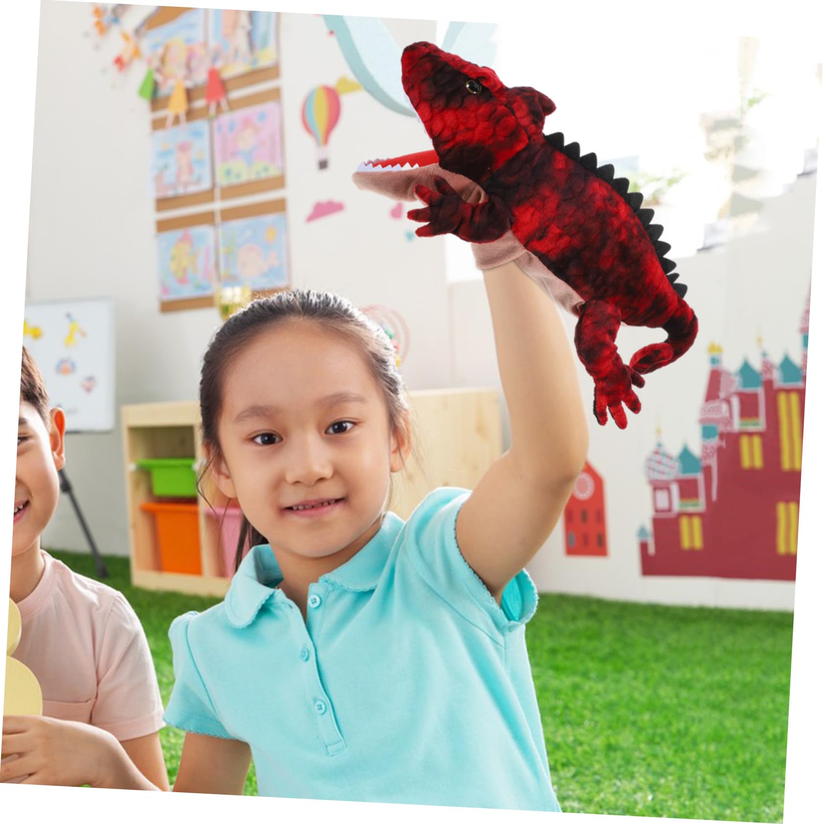 Realistic Lizard Hand Puppet - Soft Cotton & PP Animal Finger Puppet for Kids, Toddler Theater & Storytelling - Fun Educational Toy for Imaginative Play, Preschool Learning & Baby Crawling Activities