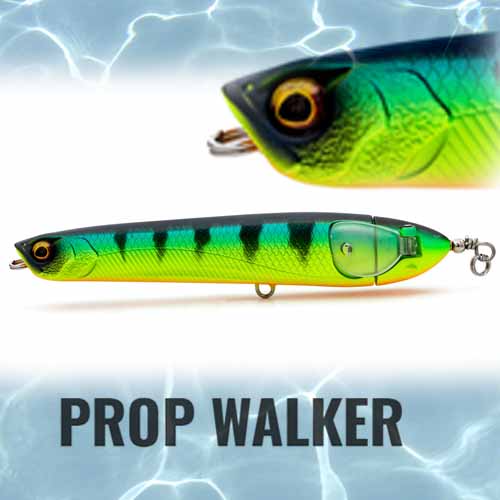 Savage Gear Prop Walker Fishing Lure - Topwater Bass Fishing Bait for Freshwater & Saltwater - Perfect for Early Morning & Evening Strikes