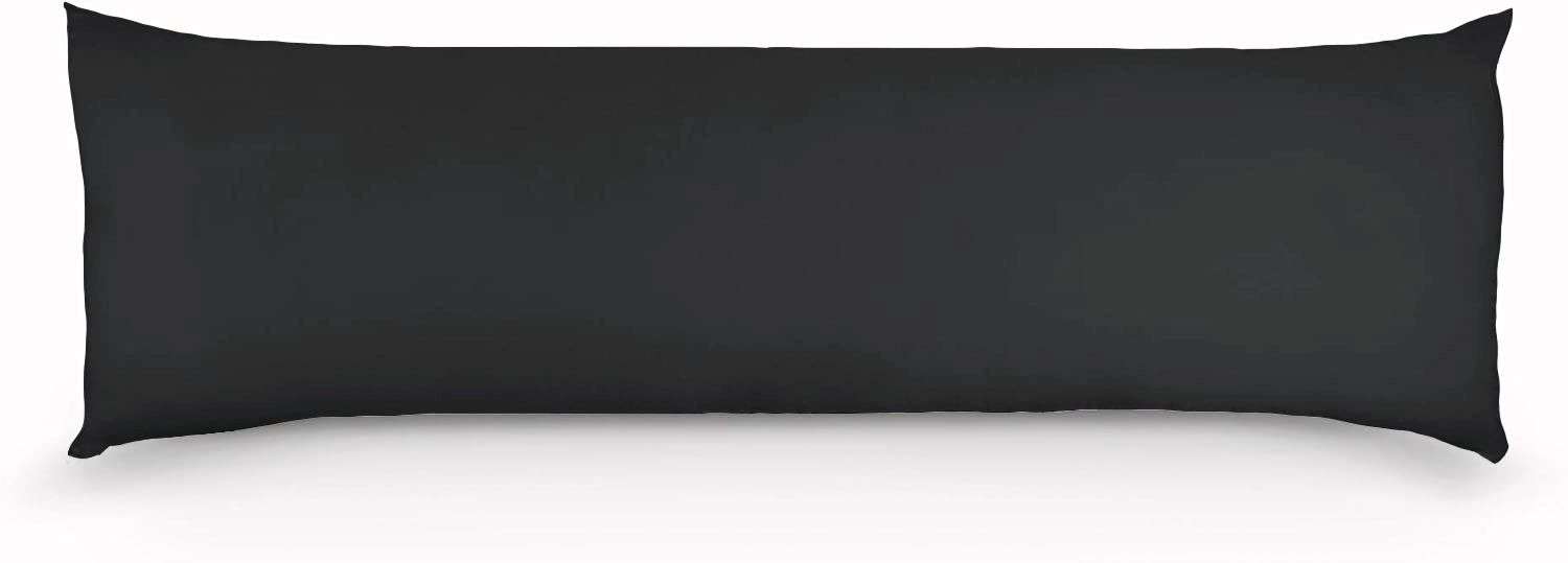 1000TC Premium Ultra Soft Body Pillowcase - Black - Luxury Bedding for Side Sleepers & Comfort Seekers - Perfect for Home, Dorm & Travel