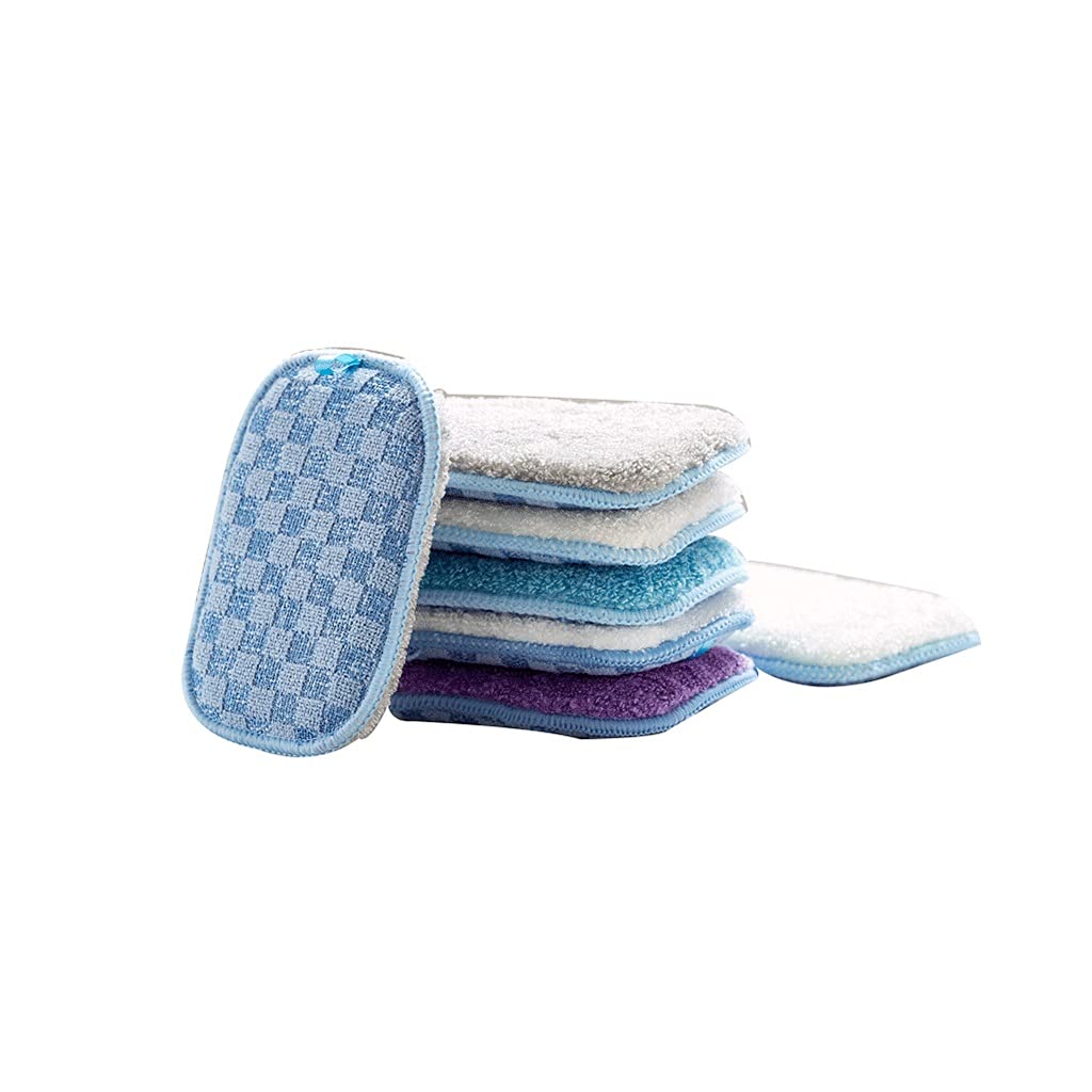 Heavy-Duty Kitchen Scouring Pads - 6 Pack Dishwashing Sponge Blocks for Pots, Pans & Utensils - Non-Scratch Cleaning Pads for Tough Stains & Grease - Ideal for Daily Dishwashing, Grill Cleaning & Household Chores