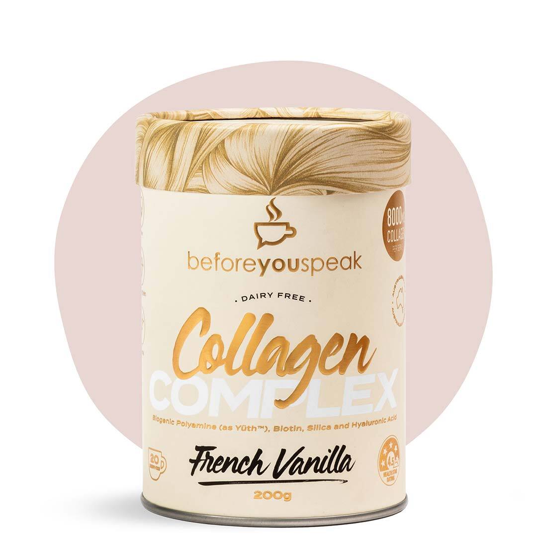 Beforeyouspeak Collagen Complex Caramel - Anti-Aging Skin & Hair Supplement with Hyaluronic Acid & Biotin | Supports Joint Health & Glowing Skin | Perfect for Daily Wellness Routine & Beauty Regimen