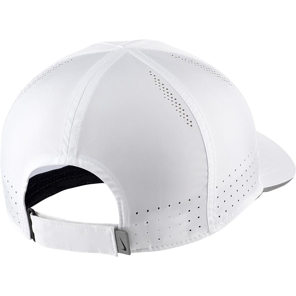 Nike Aerobill Perforated Featherlight Hat - White | Lightweight Breathable Baseball Cap for Men & Women | Perfect for Running, Golf, Hiking & Outdoor Activities