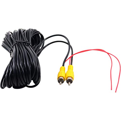 RCA Video Cable 50ft - Reverse Rear View Backup Camera Cable for Parking Assist, Monitor System & Detection Wire (15m) - Ideal for Trucks, RVs & Vehicles with Rear Camera Setup