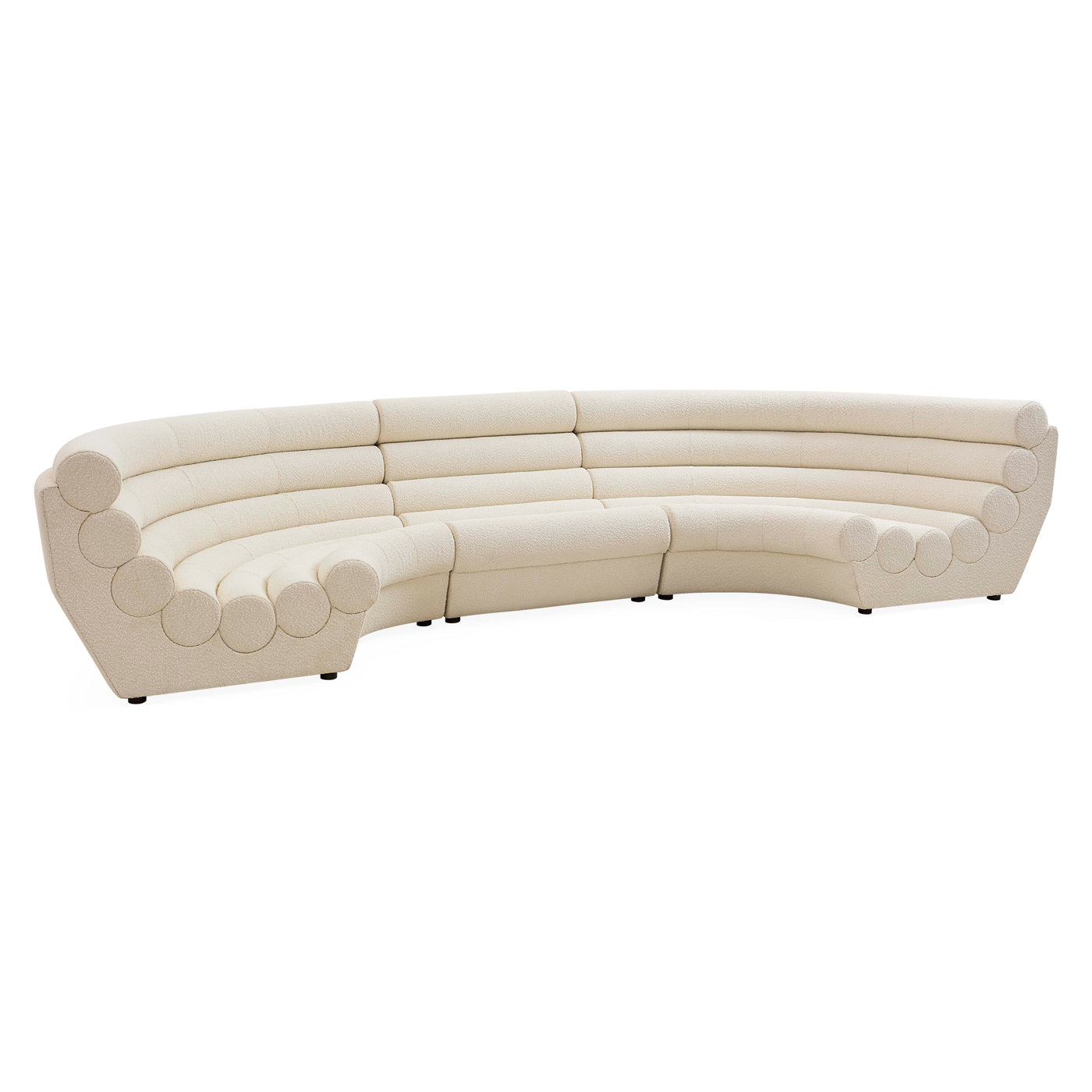 Futura 3-Piece U-Shaped Sectional Sofa Set - Modern L-Shaped Couch with Chaise Lounge for Living Room, Family Room, and Home Theater Comfort