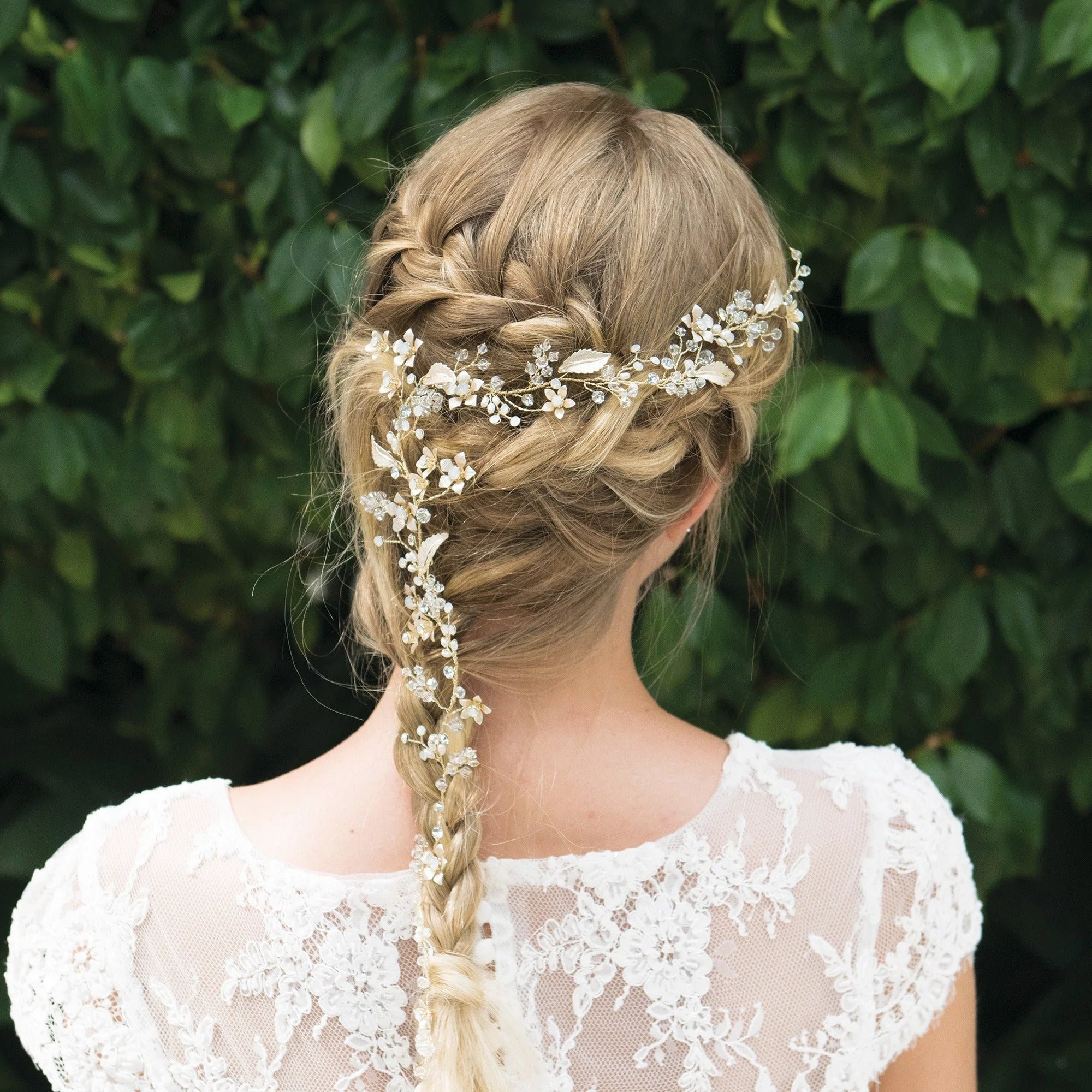 Ivory & Co Gold Bridal Hair Vine with Summer Rose Design - Perfect for Weddings, Prom, and Formal Events
