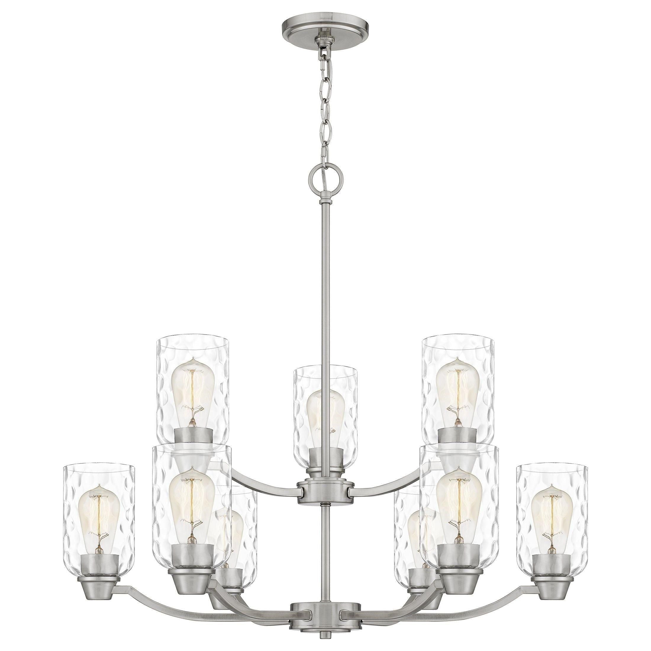 Elegant Acacia Wood Chandelier - Handcrafted Rustic Ceiling Light Fixture for Dining Room, Bedroom & Living Room Decor