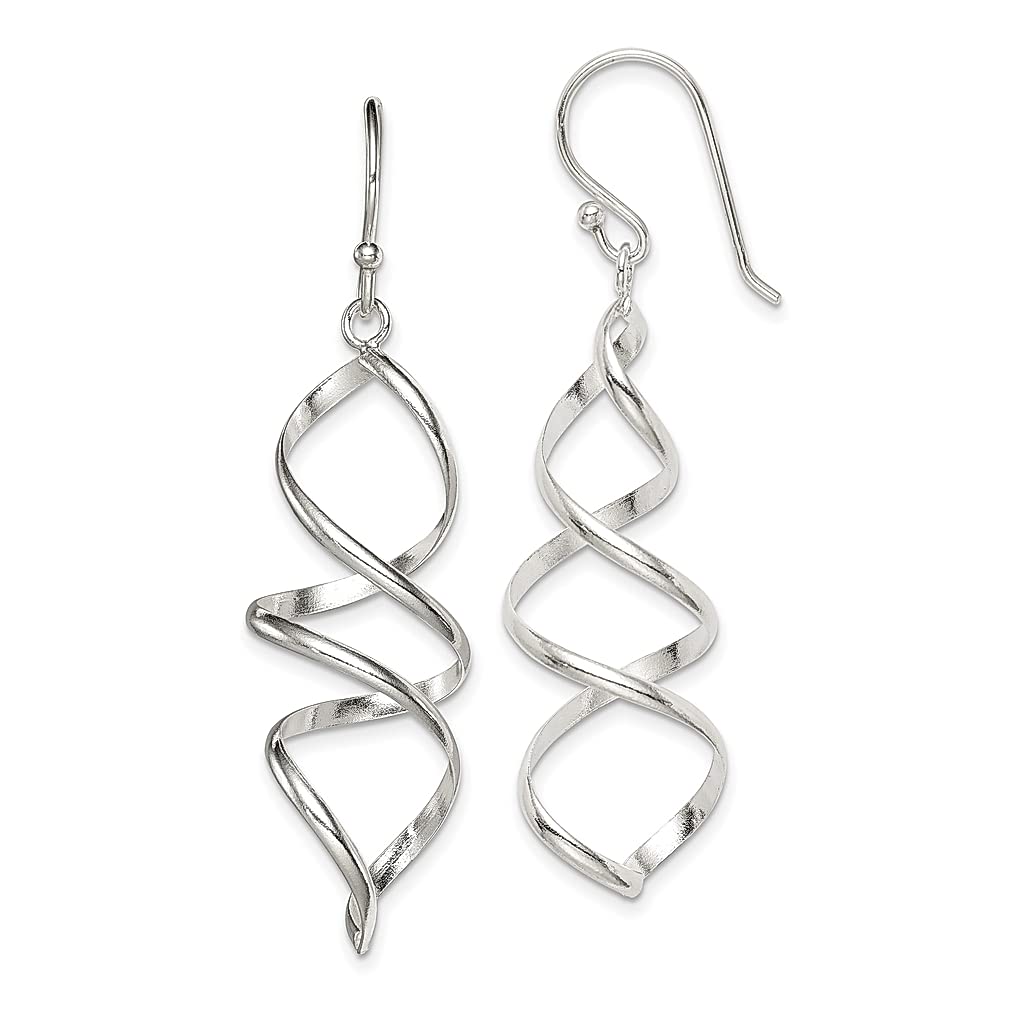 925 Sterling Silver Corkscrew Twisted Drop Dangle Earrings for Women - Elegant Fine Jewelry Gift for Her - Perfect for Parties, Weddings & Date Nights
