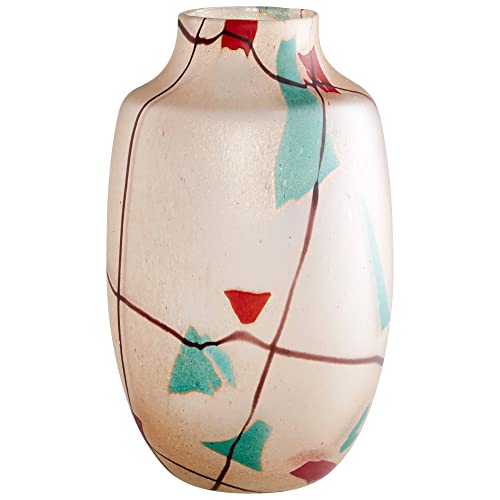 Cyan Design 10861 Cuzco 12 Inch Amber Glass Vase - Elegant Home Decor for Living Room, Dining Table, Wedding Centerpiece & Gift Idea