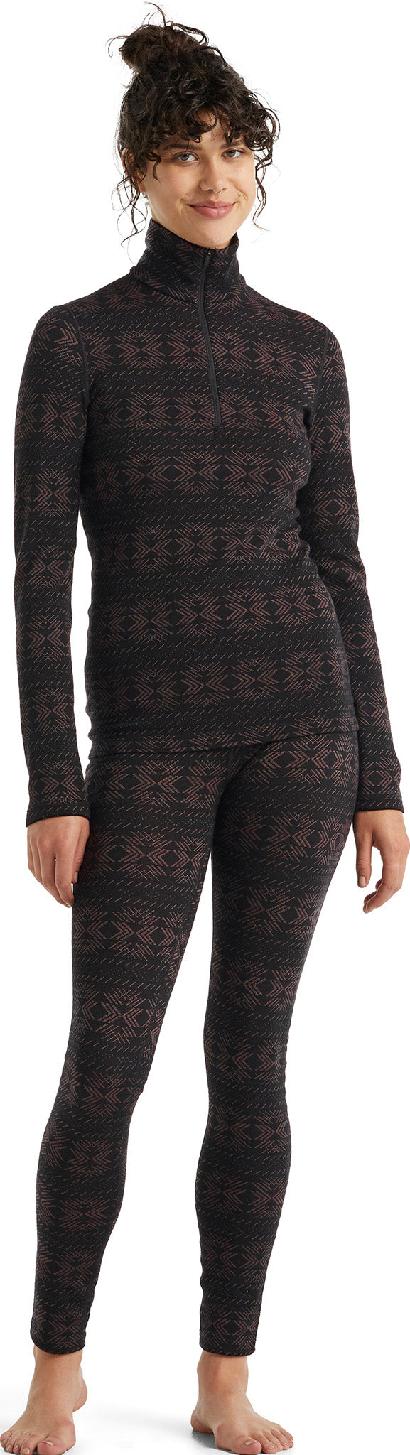 250 Vertex Crystalline LS Half Zip Base Layer for Women - Thermal Underwear for Hiking, Skiing & Winter Sports