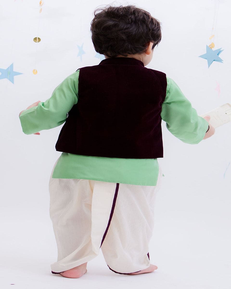 Pre Order: Stylish Burgundy Velvet Nehru Jacket Set for Men - Elegant Indian Wedding Attire & Formal Occasions