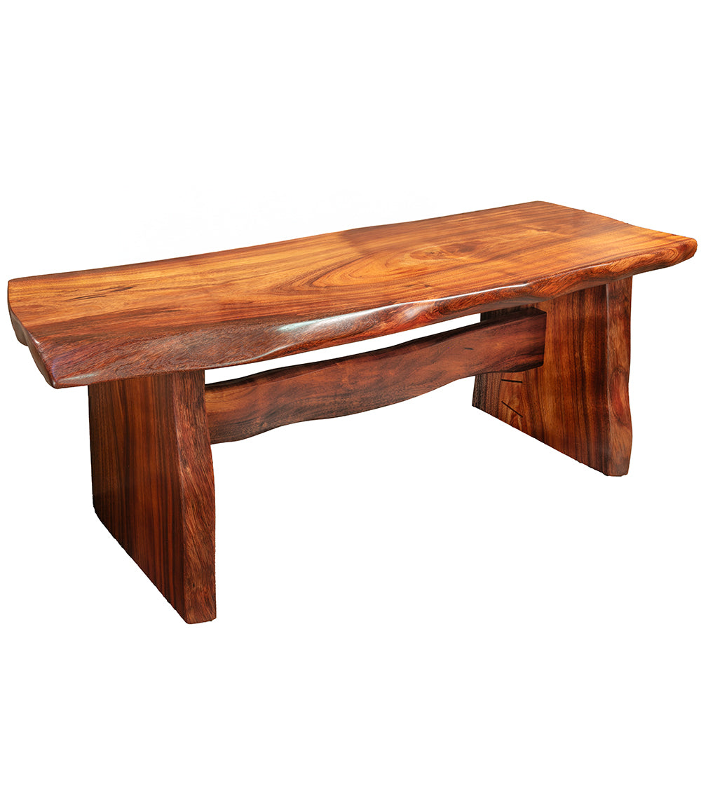 Moana Slab Bench - Modern Wooden Entryway Bench with Storage | Perfect for Hallway, Living Room & Bedroom Décor
