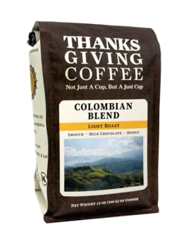 Premium Colombian Blend Light Roast Whole Bean Coffee - 5lb Bag for Thanksgiving & Holiday Gatherings | Fresh Aromatic Beans for Home Brewing & Gifting