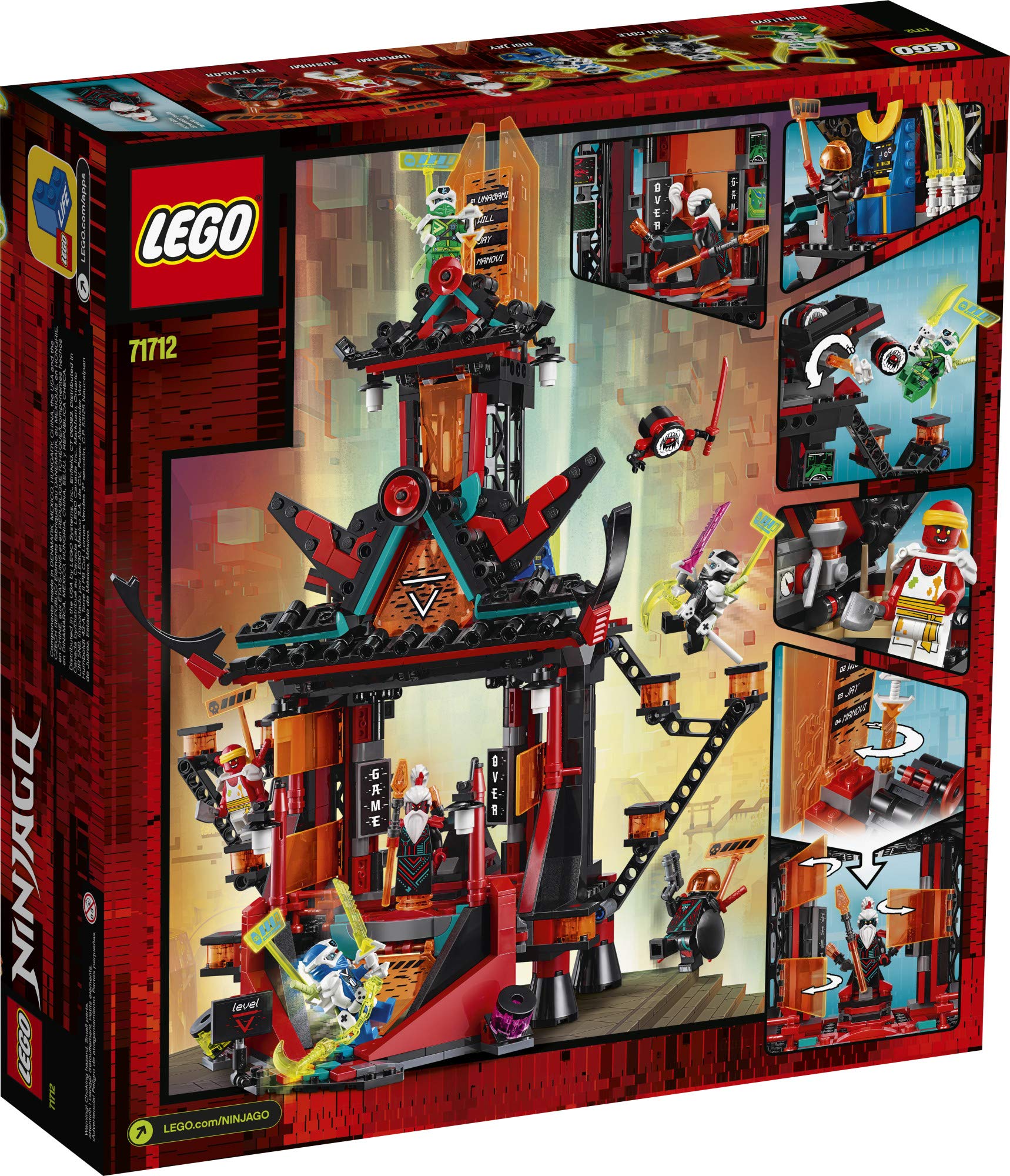 LEGO NINJAGO Empire Temple of Madness 71712 Ninja Building Set (810 Pieces) - Creative Construction Toy for Kids Ages 8+ | Perfect for Ninja-Themed Playtime and Collector's Display