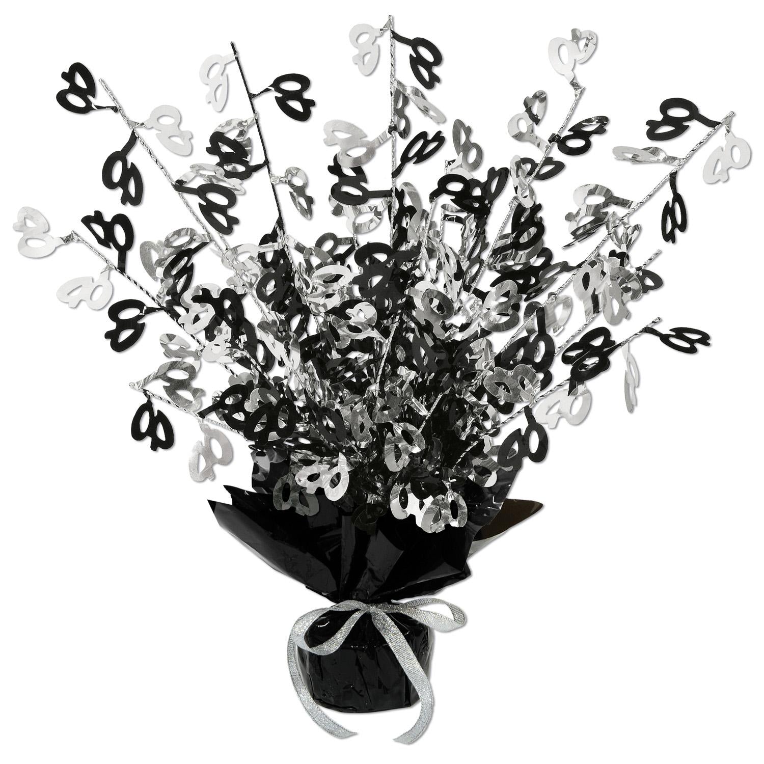12 Pack Beistle 40th Birthday Party Centerpieces - Black Decorations for Anniversary Celebrations, Table Centerpieces, and Milestone Party Decor