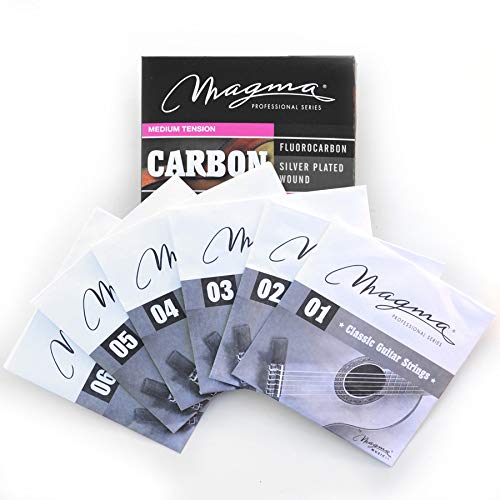 Magma GC110C Classical Guitar Strings - Medium Tension Fluorocarbon Nylon Trebles & Silver Plated Copper Basses - Premium Acoustic Guitar Strings for Classical & Flamenco Players - Perfect for Performances, Practice & Recording