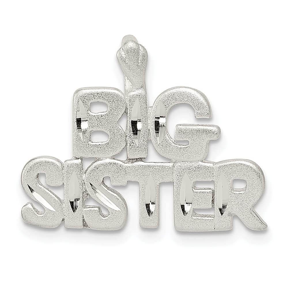 925 Sterling Silver Big Sister Charm Necklace - Elegant Sister Pendant Jewelry for Women | Thoughtful Gift for Her | Perfect for Birthdays, Anniversaries & Special Occasions