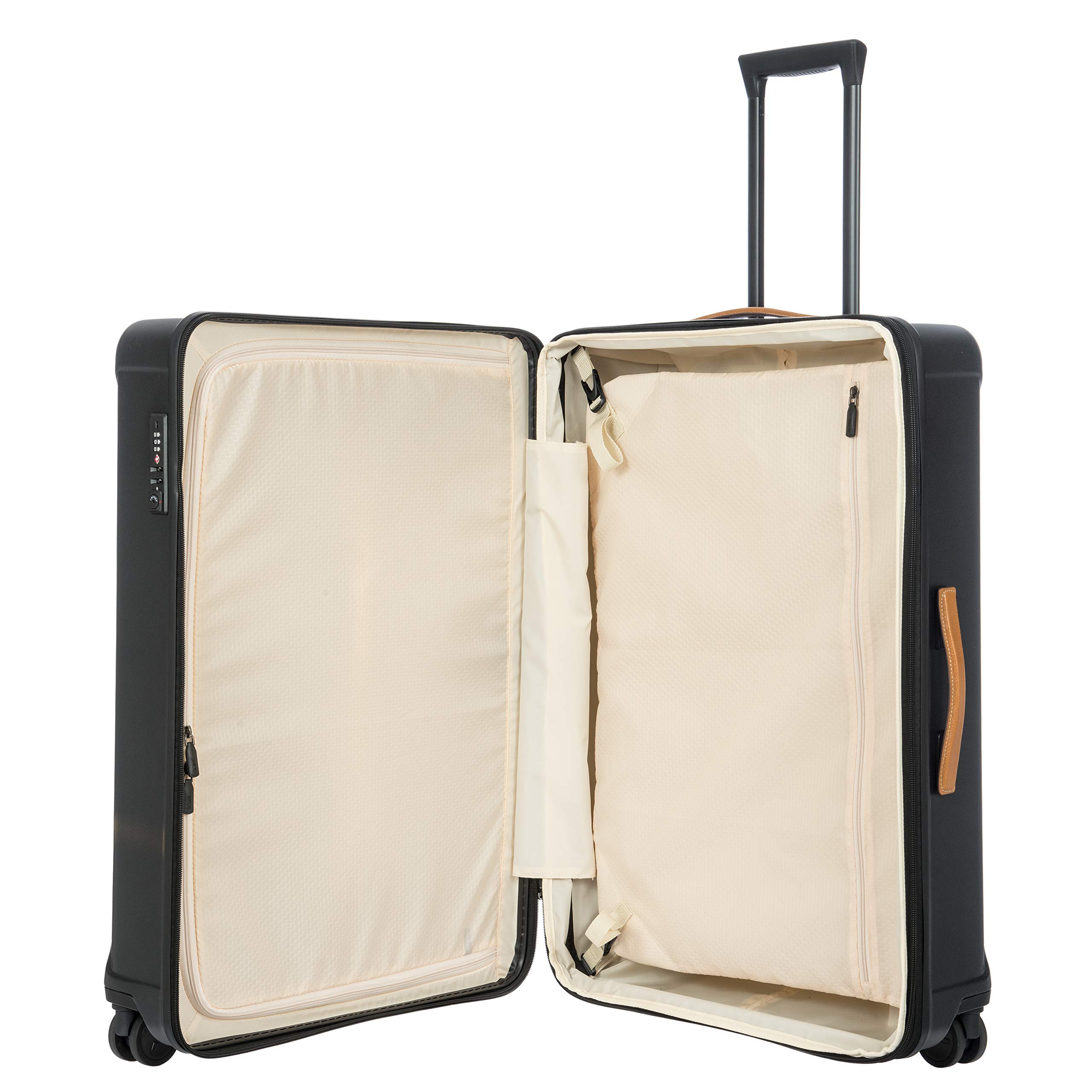 Bric's Capri 2.0 30-Inch Expandable Spinner Luggage - Lightweight Polycarbonate Carry-On Suitcase with 360° Wheels - Durable Matte Black Travel Bag for Business Trips & Vacations