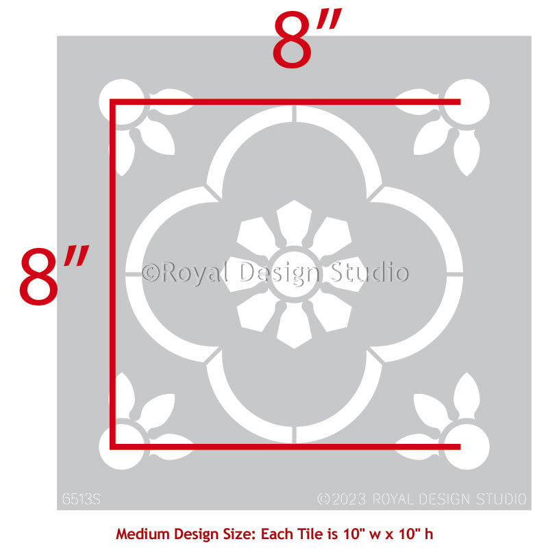 San Miguel Floral Tile - Handcrafted Mexican Ceramic Tiles for Kitchen Backsplash, Bathroom Wall Decor, and Outdoor Patio Design