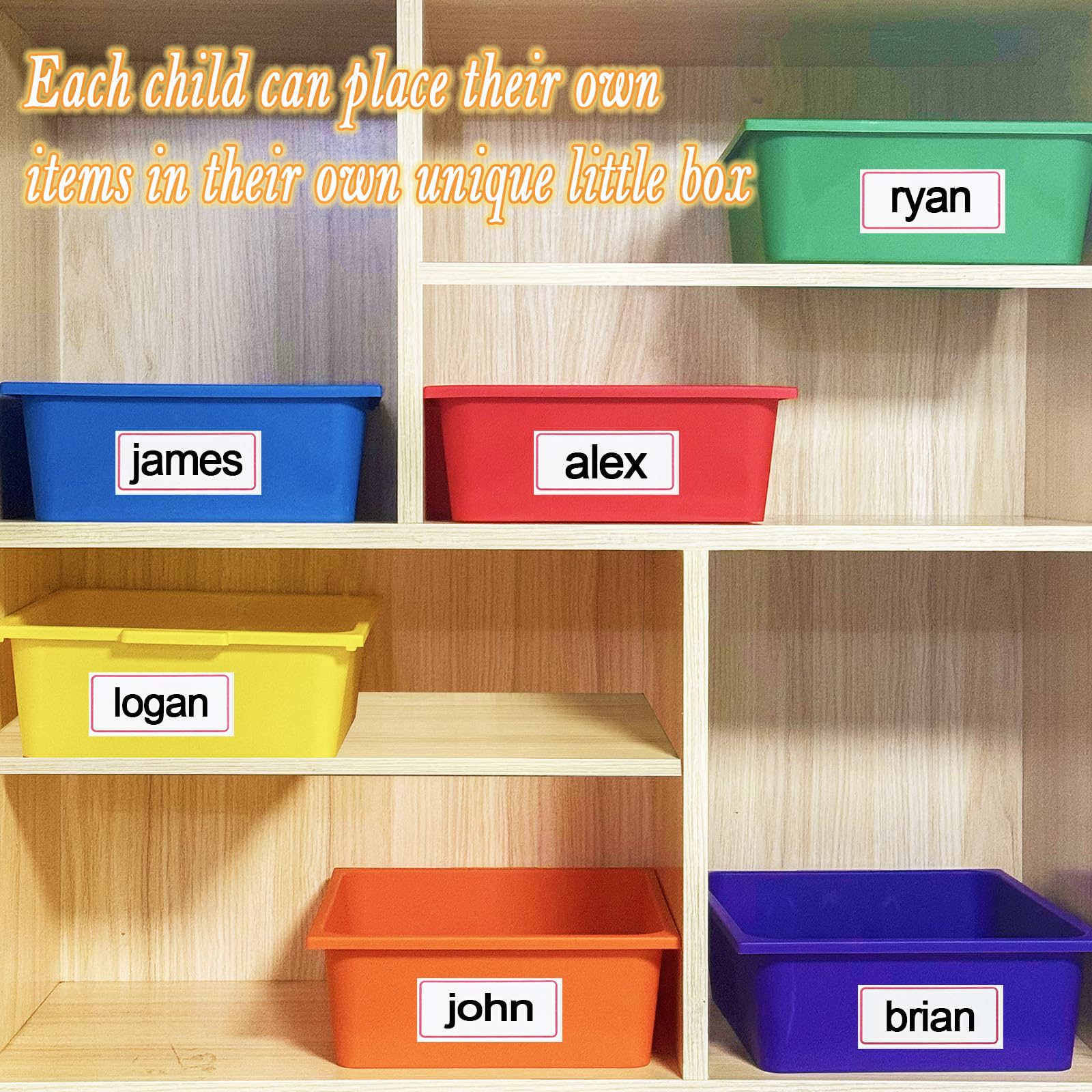 48 PCS Plastic Storage Bins for Classroom & Home Organization - Durable Library Book Bins, Toy Storage Containers for Kids - Perfect for Classrooms, Homeschooling, Daycares & Playrooms