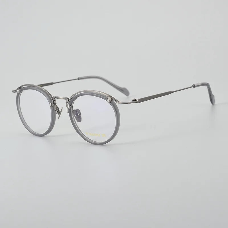 Stylish Unisex Black Titanium Acetate Eyeglasses - Oval Full Rim Frame for Men & Women | Perfect for Office, Reading & Everyday Wear (Model 492036)