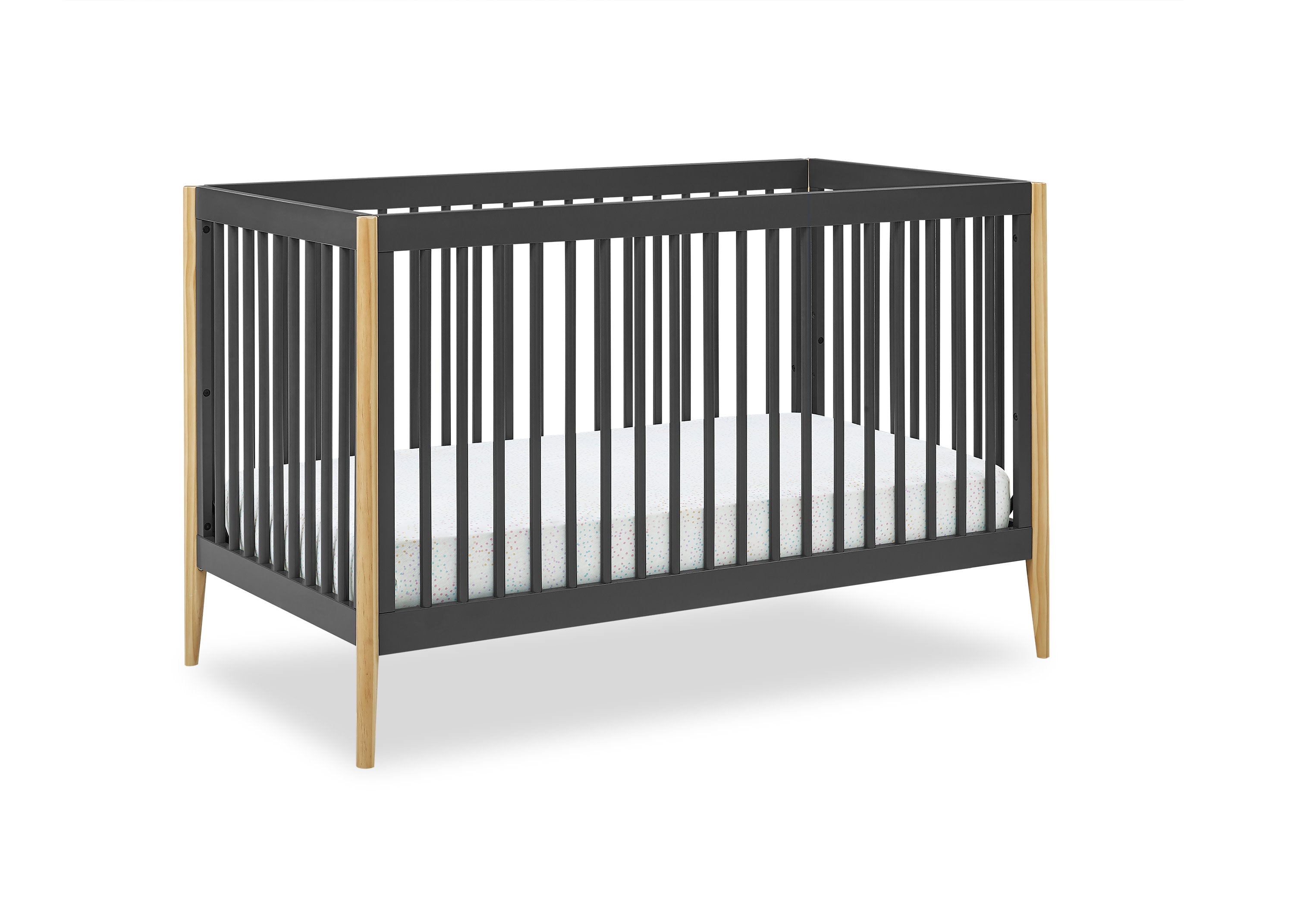 Casey 6-in-1 Convertible Baby Crib - Toddler Bed, Daybed & Full-Size Bed - Safe Nursery Furniture for Newborn to Adult - Perfect for Nursery, Bedroom & Guest Room