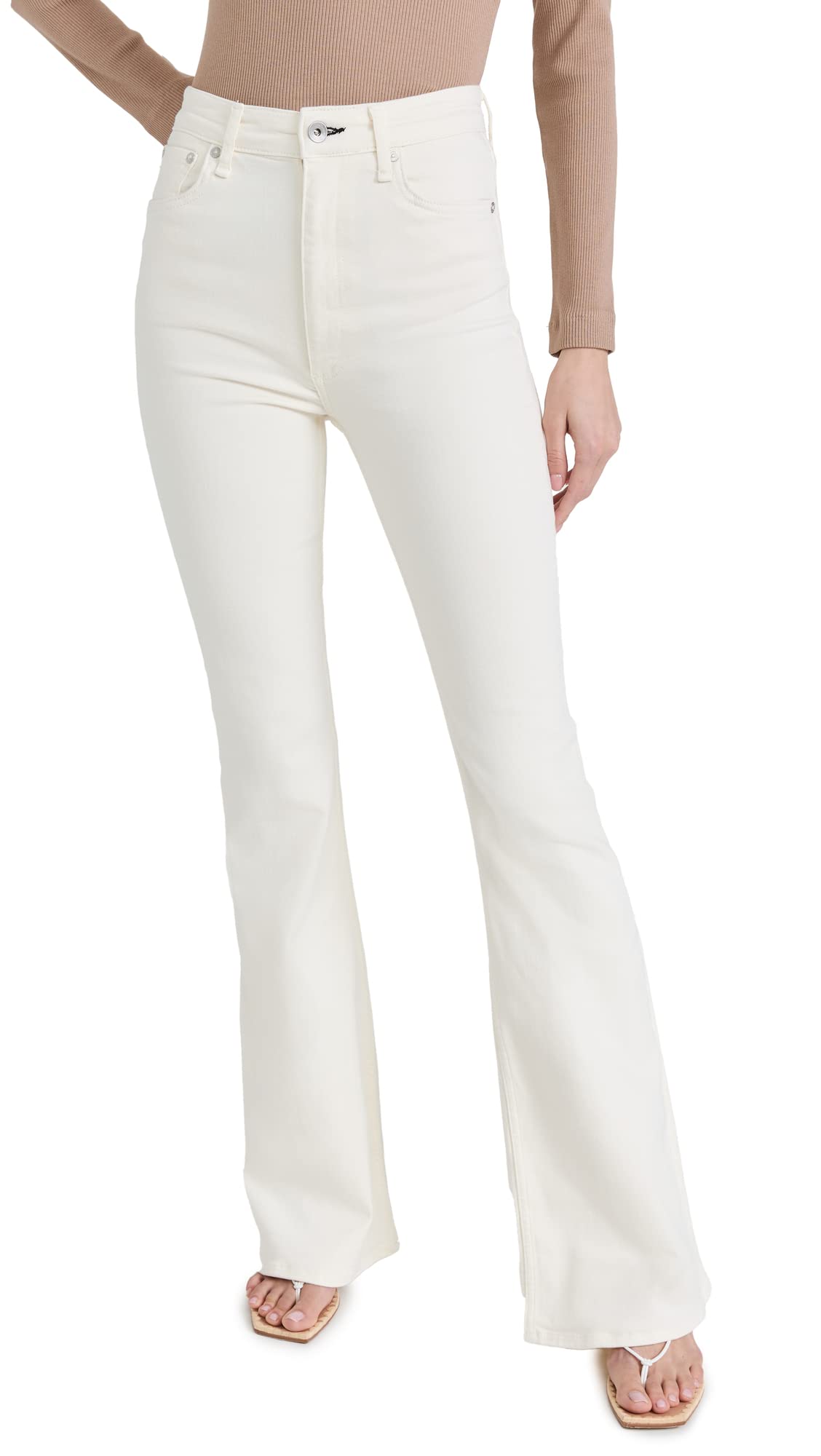 rag & bone Women's ICON Casey High-Rise Flare Jeans - Vintage Inspired Stretch Denim Pants for Casual & Dressy Outfits | Perfect for Work, Date Night & Weekend Wear