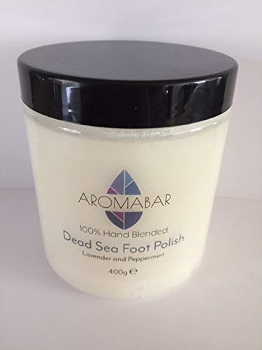 Lavender & Peppermint Dead Sea Salt Foot Scrub with Shea Butter - 400g Natural Exfoliator Rich in Minerals | Spa Quality Foot Care for Cracked Heels & Calluses