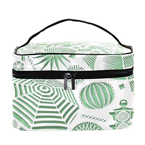 Inhomer Light Green Cosmetic Bag - Travel Makeup Case & Toiletry Organizer for Women, Waterproof Storage Box for Gym, Beach, Guitar Accessories, Car Essentials | Perfect for Travel, Daily Use & Gifts