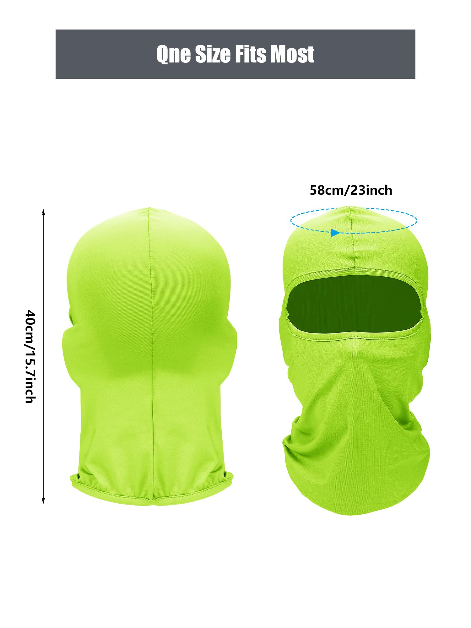SATINIOR 9-Piece Ski Mask Set for Men - Full Face Cover UV Sun Protection, Cooling Balaclava, Neck Gaiter, Scarf & Bandana (Red, Orange, Green) - Perfect for Skiing, Snowboarding, Motorcycling & Outdoor Sports
