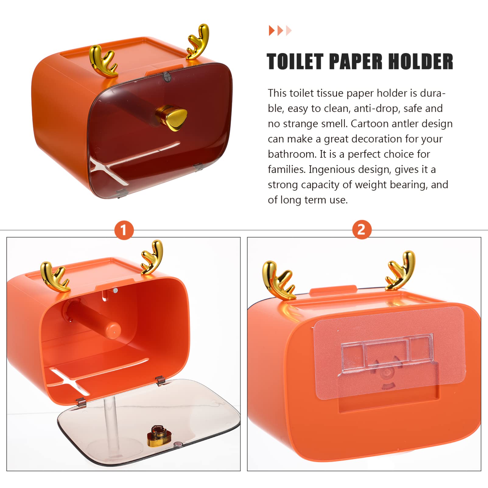 Gold Wall Mount Toilet Paper Holder & Paper Towel Dispenser - Elegant Roll Storage Rack for Bathroom, Kitchen, and Office Use