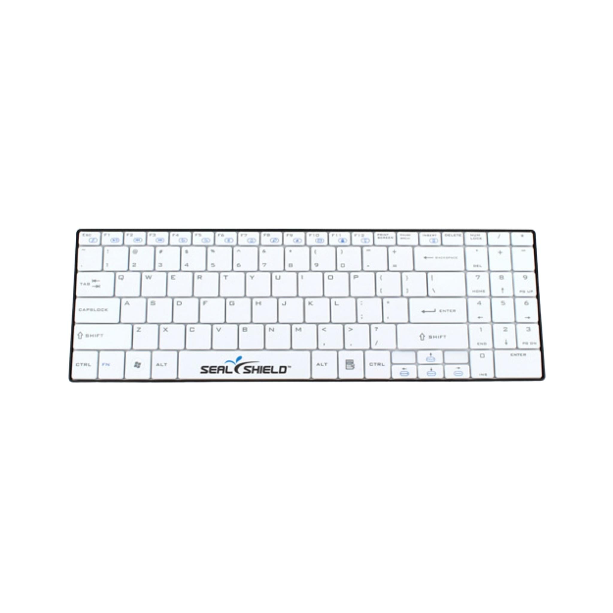 Seal Shield Compact Wireless Bluetooth Keyboard - Waterproof & Hygienic for Hospitals, Offices, and Home Use
