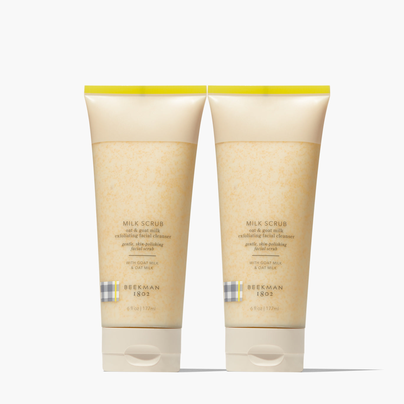 Jumbo Oat & Goat Milk Scrub - Natural Exfoliating Facial Cleanser Duo for Soft, Glowing Skin | Perfect for Dry Skin Care & Spa Day at Home