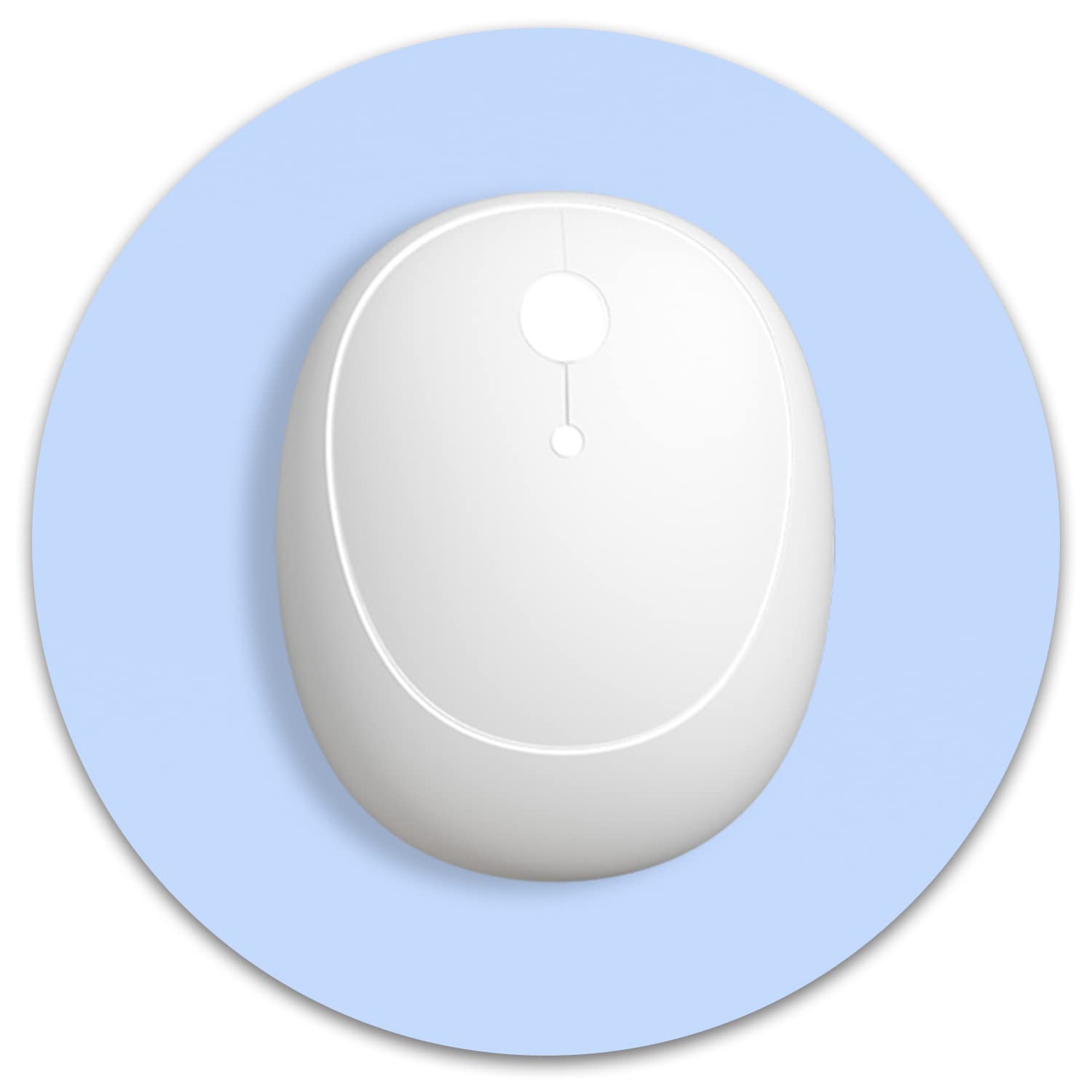 Dapesuom Small Round Mouse Pad 6x6 Inch - Non-Slip Rubber Base, Waterproof Desk Mat for Wireless Mouse, Laptop & Keyboard - Perfect for Home Office, Gaming & Travel - Sky Blue Computer Accessory for Women & Kids