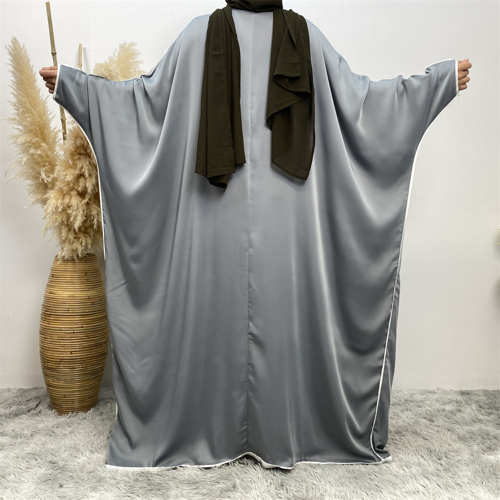 Elegant 2-Piece Bisht Abaya Set in Slate - Modest Islamic Prayer Dress for Women | Perfect for Eid, Ramadan & Special Occasions
