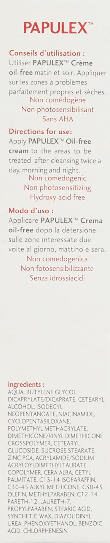 Papulex Oil-Free Moisturizing Cream 40ml - Lightweight Hydration for Oily & Acne-Prone Skin - Perfect for Daily Skincare Routine & Makeup Prep