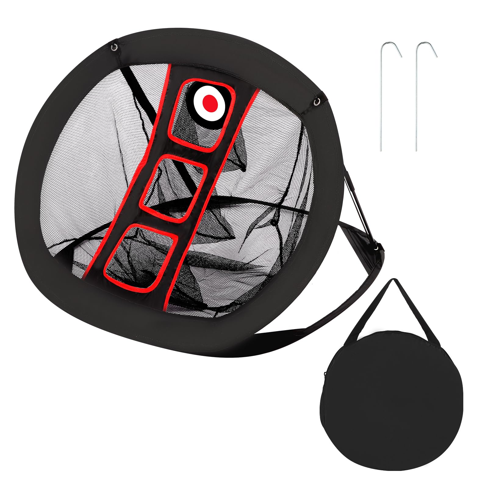 Pop Up Golf Chipping Net - Portable Indoor/Outdoor Practice Target for Backyard Swing Training | Improve Accuracy for Chipping & Short Game Practice | Perfect for Home, Driving Range & Backyard Golf Drills