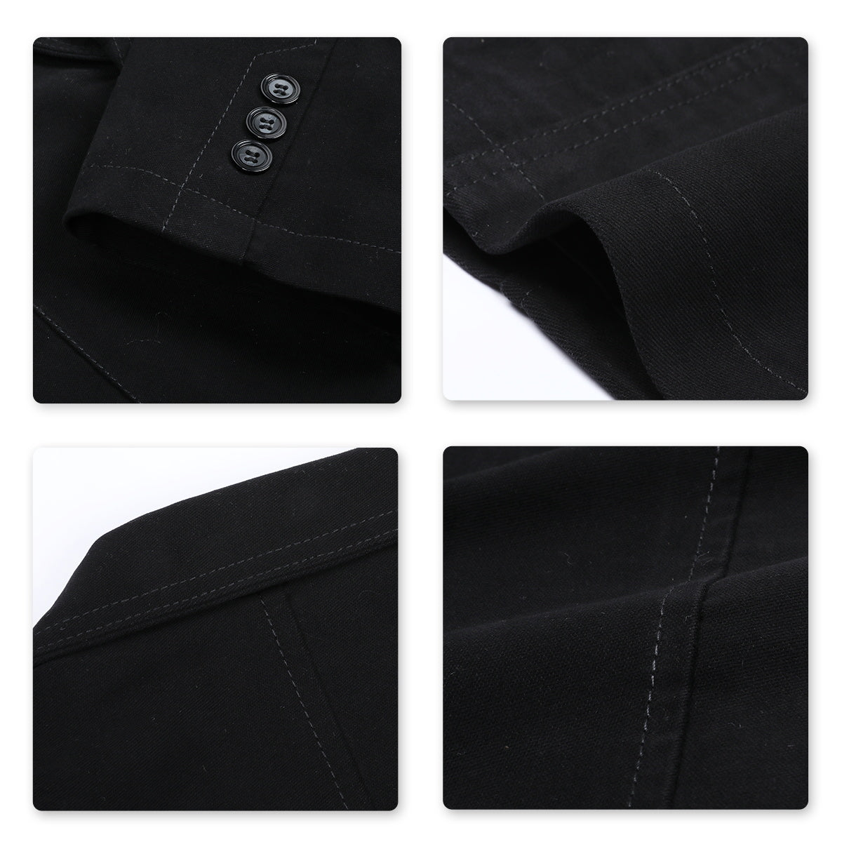 Men's Slim Fit Casual Blazer - 2 Button Autumn Sport Coat in Black | Perfect for Office, Business Meetings & Smart Casual Outfits
