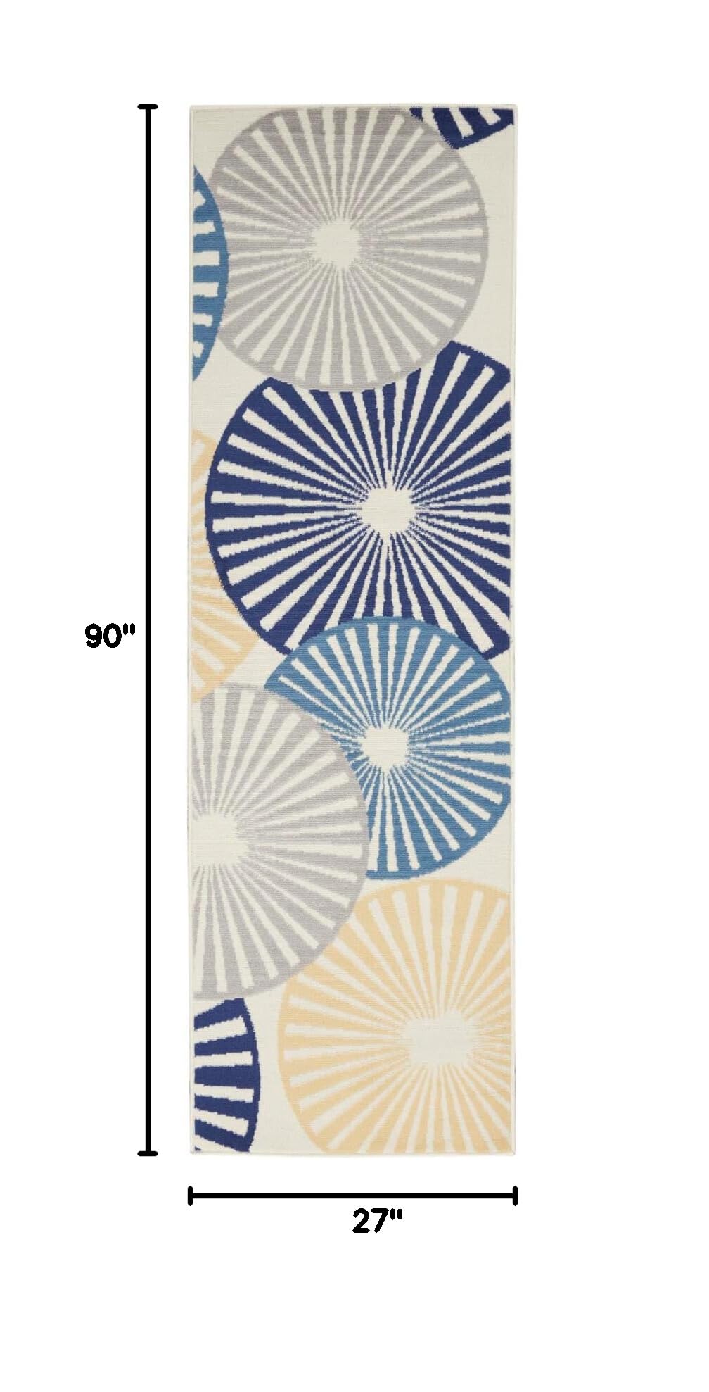 Nourison Grafix Contemporary White 2'3