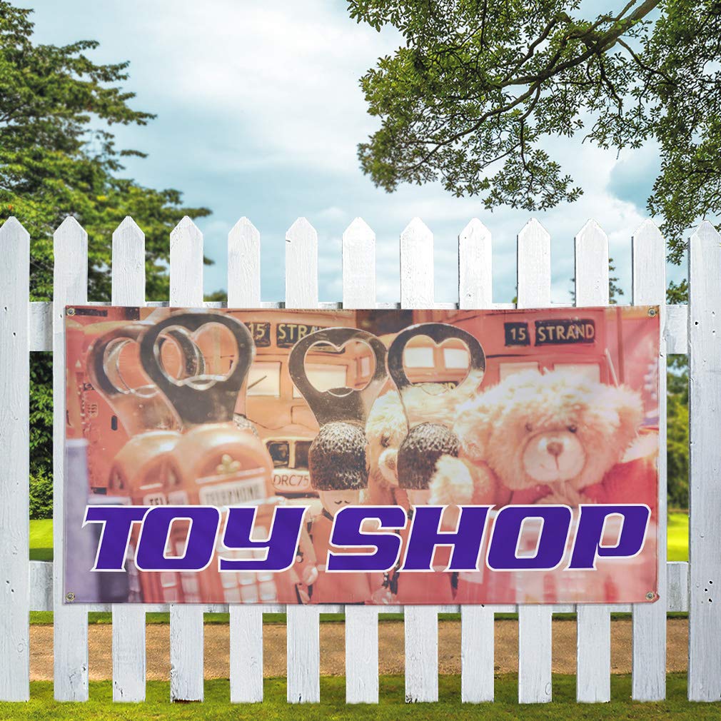 Custom Vinyl Banners for Outdoor Advertising - Weatherproof Industrial Yard Signs with 10 Grommets (60x144 Inches, Orange) - Perfect for Toy Shops, Business Promotion & Event Signage