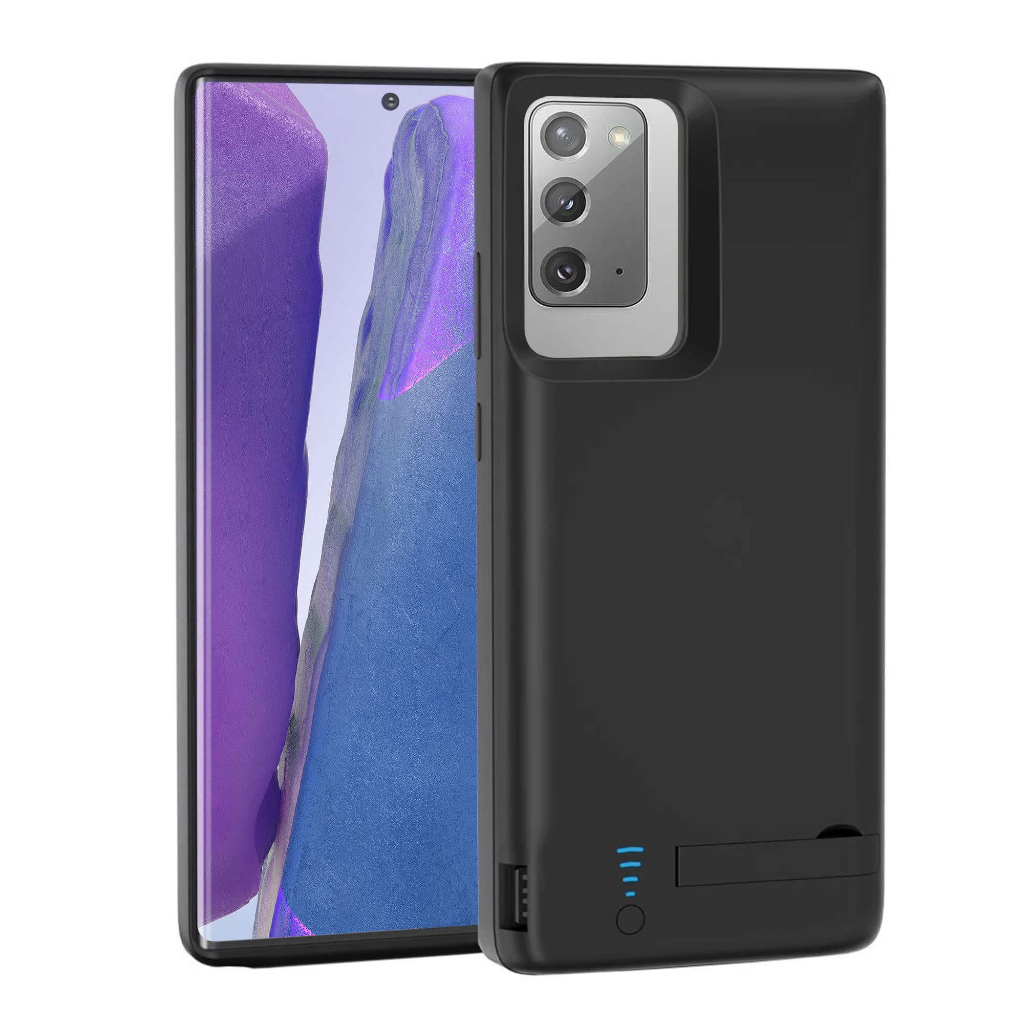 Fey 6000mAh Extended Battery Case for Samsung Galaxy Note 20 - Rechargeable External Power Bank Charger Cover, Black | Extra Battery Life for Travel, Work & Outdoor Activities